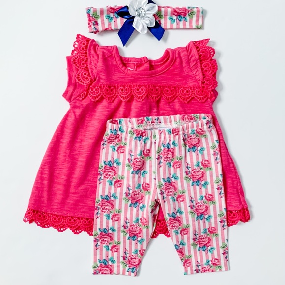 Baby girl outfit with matching headband